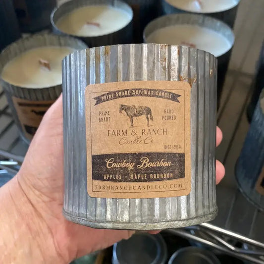 COWBOY BOURBON - 11oz Wooden Wick